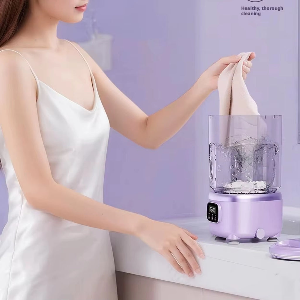 Mini Clothes Washing machine Spin Dryer with Sterilize Function  Portable Underwear, Socks & Baby Clothes, Digital Timer electric washer-dryer all-in-one wireless mini washing machine