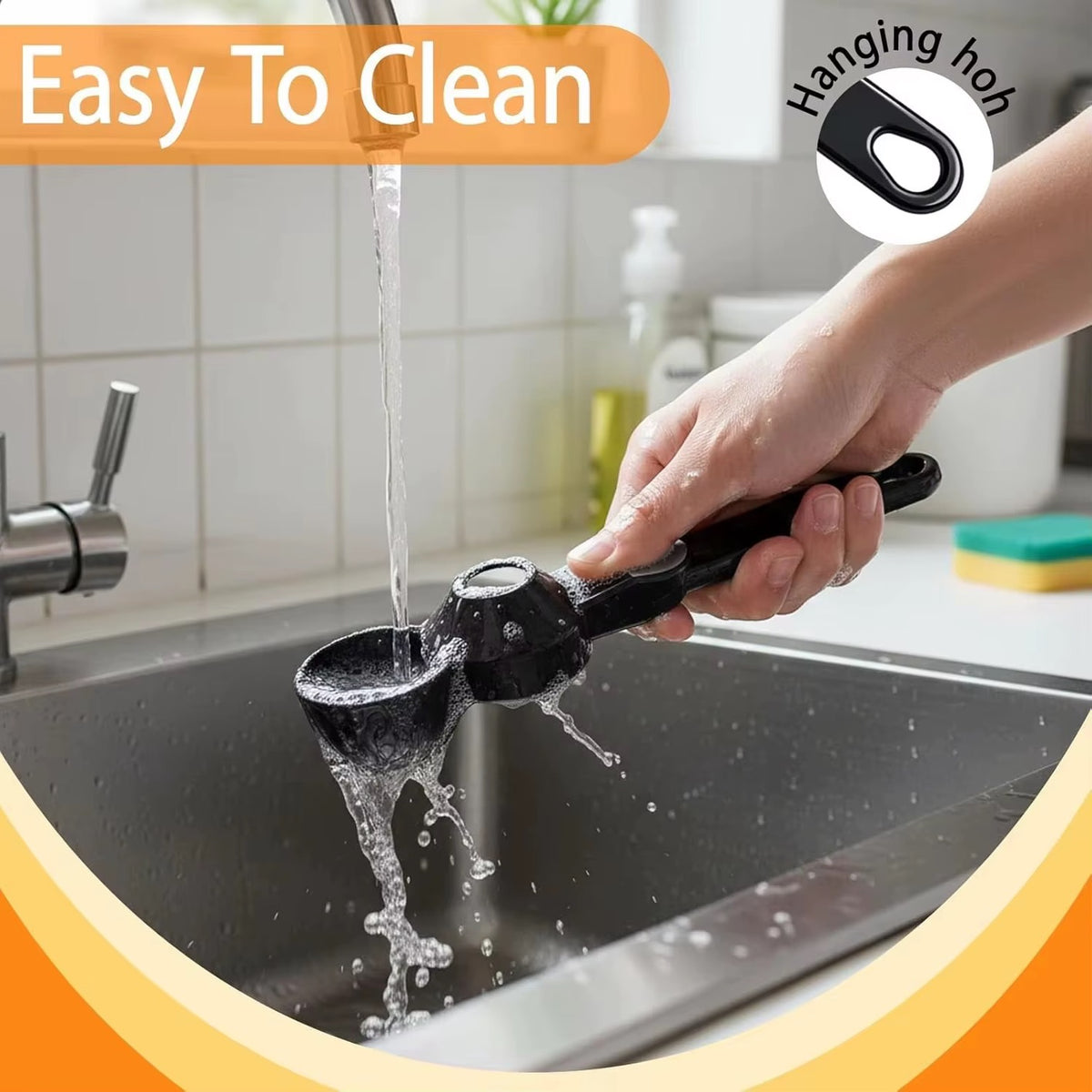 Multifunctional measuring spoon funnel, protein powder dispenser, sliding spoon, coffee milk powder, leak-proof spill-proof protein powder funnel
