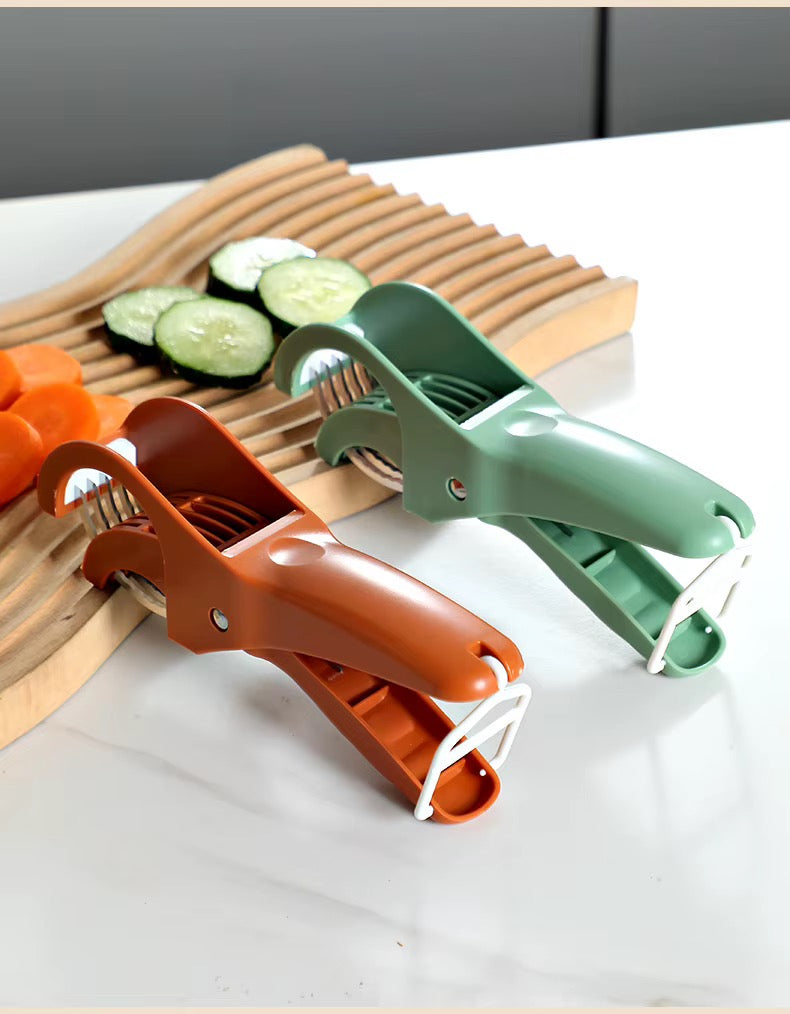 Kitchen stainless steel vegetable fruit slicer Vienna cucumber salad banana slicer knife kitchen tool shallot cutter vegetable Fruit cutter