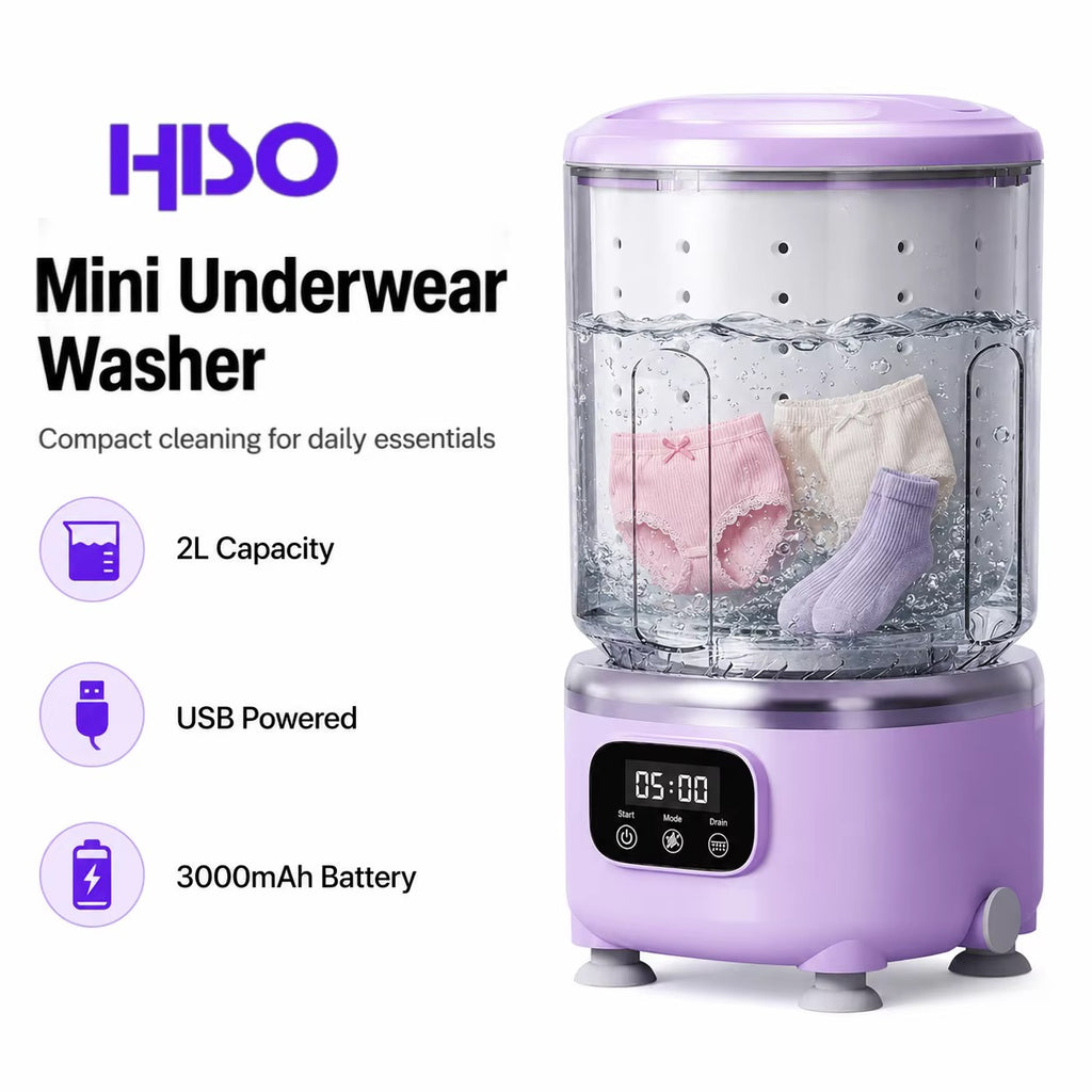 Mini Clothes Washing machine Spin Dryer with Sterilize Function  Portable Underwear, Socks & Baby Clothes, Digital Timer electric washer-dryer all-in-one wireless mini washing machine