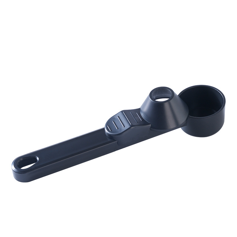 Multifunctional measuring spoon funnel, protein powder dispenser, sliding spoon, coffee milk powder, leak-proof spill-proof protein powder funnel