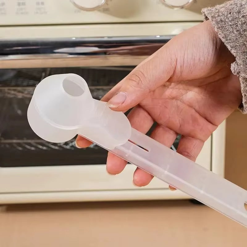 Multifunctional measuring spoon funnel, protein powder dispenser, sliding spoon, coffee milk powder, leak-proof spill-proof protein powder funnel