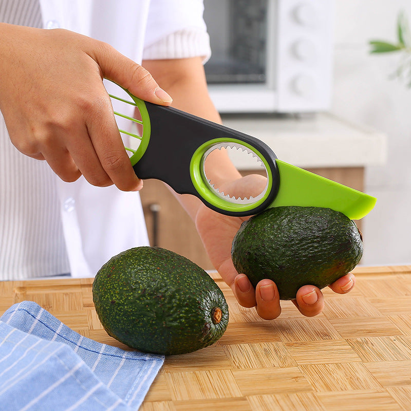 3-in-1 Avocado Slicer, Pitter & Cutter Tool, Multi-Use Fruit Slicer for Avocado, Kiwi & Dragon Fruit