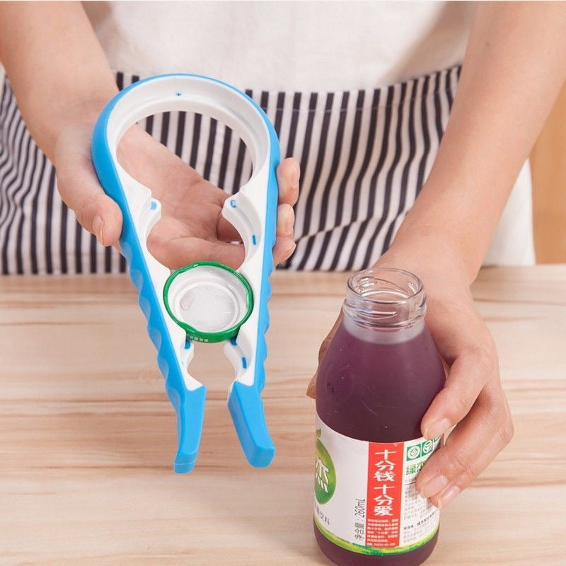 Multi-size Jar & Bottle Opener, Non-Slip Multi-Size Grip Tool for different bottle, Jar, can size, manual safety can opener,can screwdriver, Can Spanner for a friendly kitchen use
