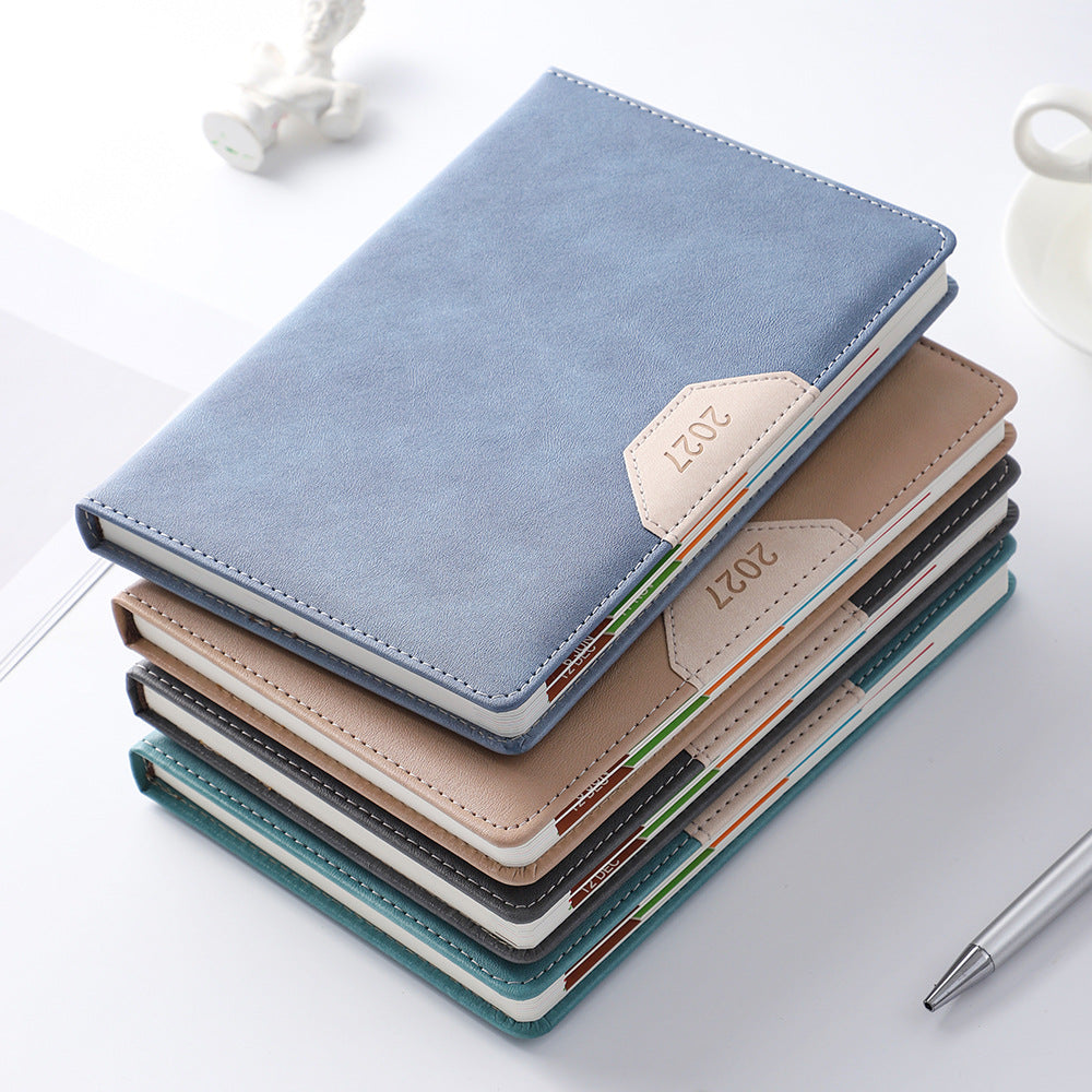 365-Day Work Efficiency Handbook 2027 Colour Index Diary  Leather-Look Business Planner with Monthly Colour Tabs