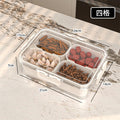 4-8 Compartment Divided Serving Tray with Lid & Handle  Clear Snack Box for Party, Charcuterie, Veggie, Fruit & Nut seasoning boxes, refrigerator storage boxes, kitchen sealed compartment storage boxes, moisture-proof fresh-keeping spice boxes