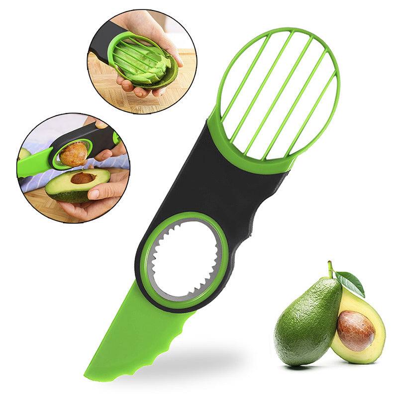 3-in-1 Avocado Slicer, Pitter & Cutter Tool, Multi-Use Fruit Slicer for Avocado, Kiwi & Dragon Fruit