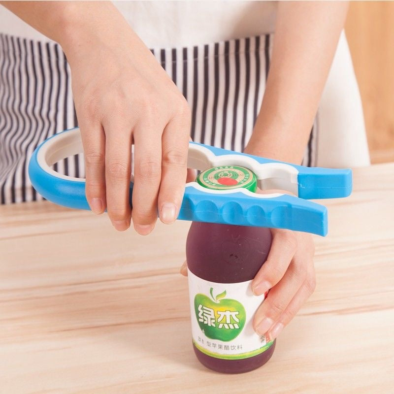 Multi-size Jar & Bottle Opener, Non-Slip Multi-Size Grip Tool for different bottle, Jar, can size, manual safety can opener,can screwdriver, Can Spanner for a friendly kitchen use