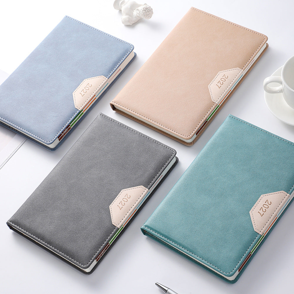 365-Day Work Efficiency Handbook 2027 Colour Index Diary  Leather-Look Business Planner with Monthly Colour Tabs
